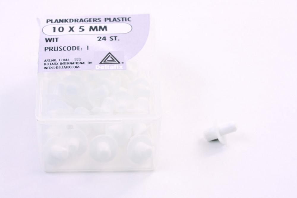 Deltafix Plankdragers Plastic 10x5mm Wit 24st