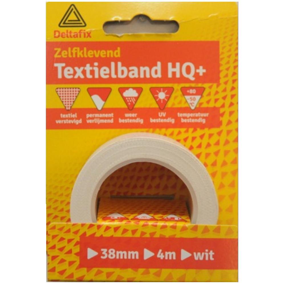Deltafix Textielband HQ+ 4mx38mm Wit
