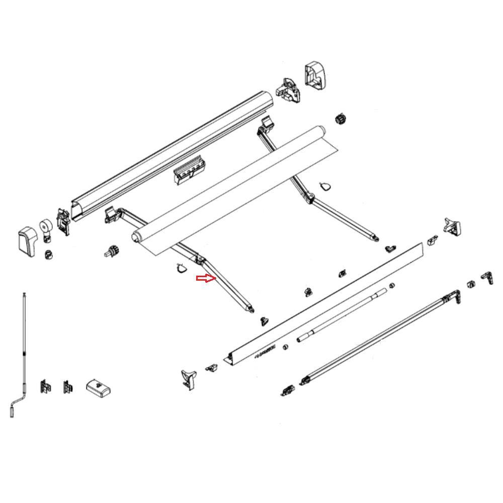 Dometic Knikarm Links <4.00mtr PW1100