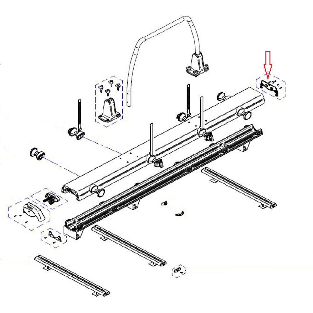 Thule Excellent 3rd Rail Kit Geanodiseerd