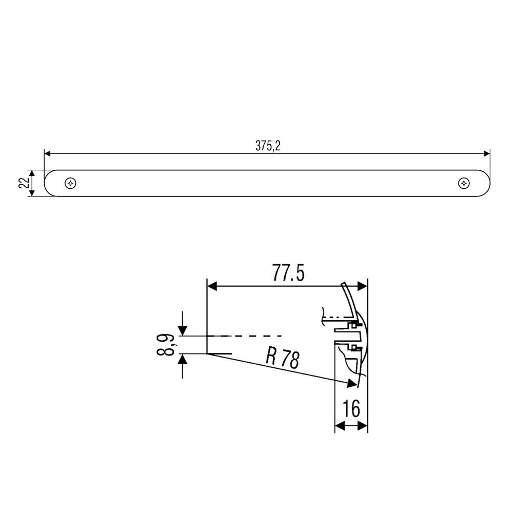 Hella Derde Remlicht LED PMMA Glas